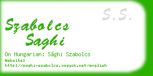 szabolcs saghi business card
